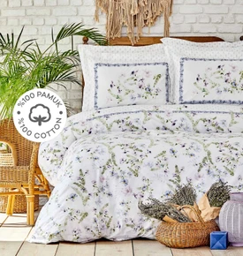 Karaca Home Calantha Somon %100 Pamuk Tek Kişilik Nevresim Takımı