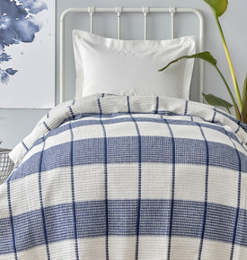 Karaca Home Carmen Bordo Çift Kişilik Waffle Battaniye