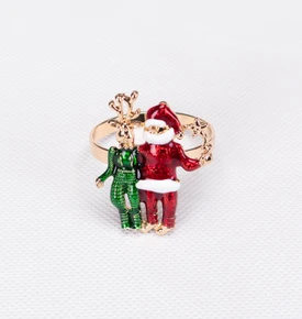 Karaca Home Deer And Santa 2'li Peçete Yüzüğü