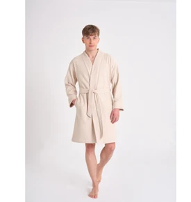 Karaca Home Roma Off White Regular %100 Pamuk Kimono S/M 