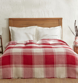 Karaca Home Flow Ekose Çift Kişilik Waffle Pike 200x230 cm Hardal