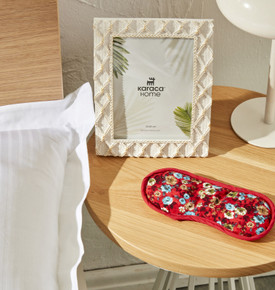 Karaca Home Flowers Lavantalı Uyku Bandı Beyaz