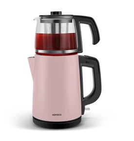Karaca Tea Glass 2 in 1 Çelik Çay Makinesi ve Kettle Kırmızı