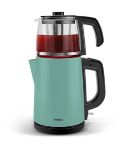 Karaca Tea Glass 2 in 1 Çelik Çay Makinesi ve Kettle Kırmızı