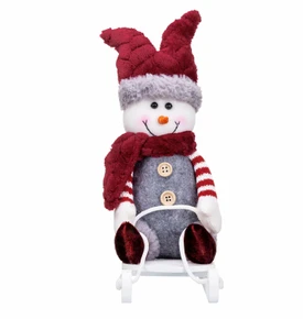 Karaca Home New Year Yılbaşı Velvet Snowman With Slide 