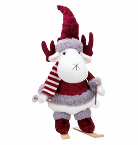 Karaca Home New Year Velvet Skier Reindeer 