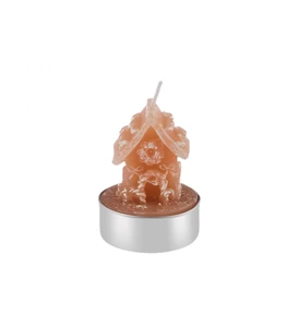 Karaca Home New Year Yılbaşı Ginger House 3'lü Tealight Mum 18x5x6 Cm