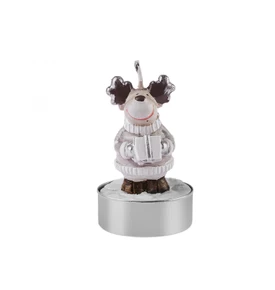 Karaca Home New Year Yılbaşı Reindeer 3'lü Tealight Mum 14x9,3x6 cm