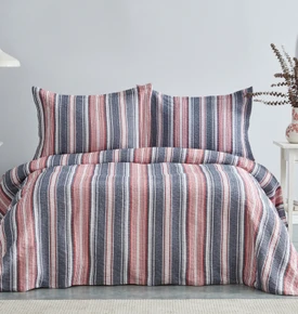 Karaca Home Denim Farley Çift Kişilik Yatak Örtüsü Seti İndigo