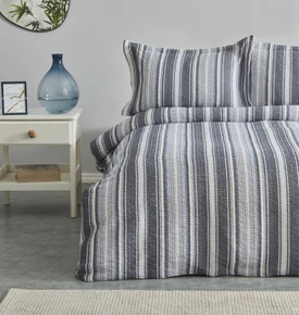 Karaca Home Denim Farley Çift Kişilik Yatak Örtüsü Seti İndigo