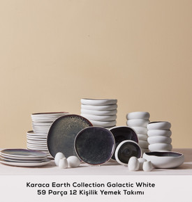 Karaca Earth Collection Galactic White 59 Parça 12 Kişilik Yemek Takımı