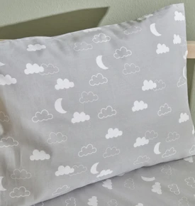 Karaca Home Bebek Cloudy Yastık Çarşaf Set Gri