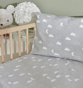 Karaca Home Bebek Cloudy Yastık Çarşaf Set Gri