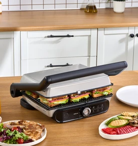 Karaca Gastro Grill Pro 2400W Izgara ve Tost Makinesi Mulberry 6 Dilim Kapasiteli