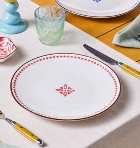 Karaca Jofy Desenli Servis Tabağı 27 Cm Sarı 