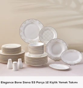 Karaca Elegance Bone Siena 53 Parça 12 Kişilik Yemek Takımı Gold