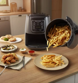 Karaca Air Pro Cook XL 2 in 1 Konuşan AirFryer Mineral Gold 4 Kişilik