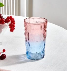 Karaca Glacier Meşrubat Bardağı Kırmızı Yeşil 383 ml