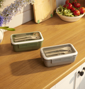 Karaca Fusca Çatal Kaşıklı Lunch Box Mavi
