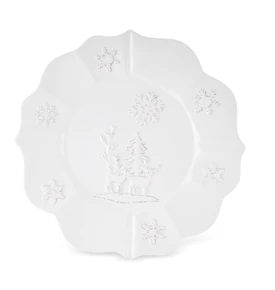 Karaca New Year Yılbaşı Snowy Servis Tabağı 29 Cm Beyaz 