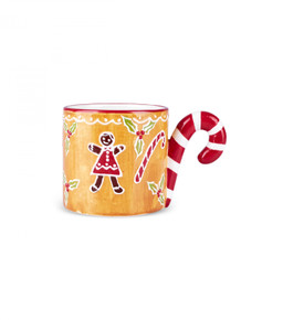 Karaca New Year Yılbaşı Gingerbread Candy Handle Kupa 460 Ml