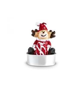 Karaca New Year Yılbaşı Bear 3'lü Tealight Mum 13.8x4.8x7 cm