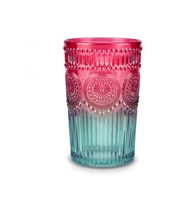 Karaca Sunflower Meşrubat Bardağı 332 Ml Mavi Pembe 