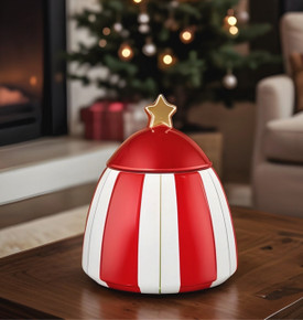 Karaca New Year Yılbaşı Candy Stripe Saklama Kabı 14 Cm