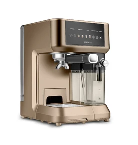 Karaca MyCaffe Barista S10 Entegre Süt Hazneli, Otomatik Espresso, Latte ve Cappuccino Makinesi Walnut Brown