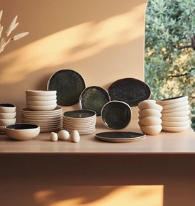 Karaca Earth Collection Galactic 55 Parça 12 Kişilik Yemek Takımı Siyah