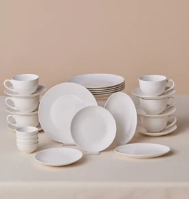 Karaca Elegance Bone Marcelo 26 Parça 6 Kişilik Kahvaltı Takımı Platin