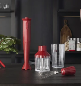 Alessi Plisse Blender Seti Kırmızı