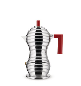 Alessi Pulcina Espresso Kahve Makinesi 20 cm Kırmızı 