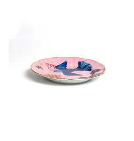 Bitossi Home Fabula Little Bird Porselen Meyve Tabağı 20,5 cm Pembe