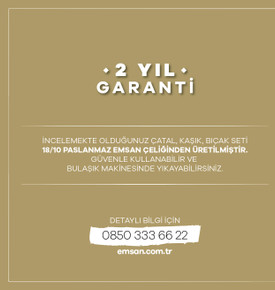 Emsan Elegance Duru Gold 84 Parça 12 Kişilik Lüks Kutulu Çatal Kaşık Bıçak Takımı