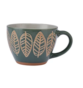 Emsan Greeny Stoneware Kupa 350 ml Yeşil