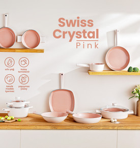 Emsan Swiss Crystal Karnıyarık Tenceresi Pembe 22 cm