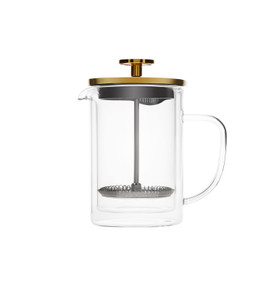 Karaca Pia Çift Cidarlı Borosilikat Cam French Press 800 ml Metalik