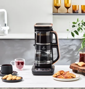 Karaca Robotea Pro 4 in 1 Konuşan Cam Çay Makinesi Cool Gray