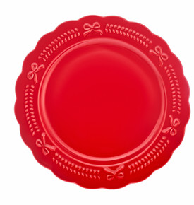Karaca New Year Yılbaşı Rölyefli Servis Tabağı 27 Cm Beyaz