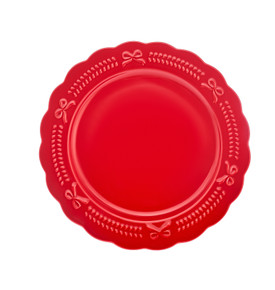 Karaca New Year Yılbaşı Rölyefli Pasta Tabağı 21 Cm Yeşil