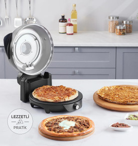 Karaca Gastro 10 in 1 Pizza Lahmacun ve Tandır Ekmeği Makinesi Biodiamond Matte Black 