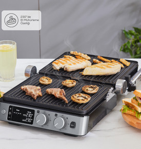 Karaca Compact Steel Sear and Grill Inox 2008 Döküm Izgara ve Tost Makinesi