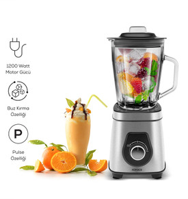 Karaca Inox Quick Mix 1200W Smoothie Blender - 9855