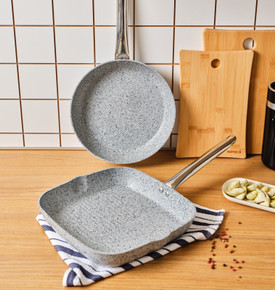 Karaca Biogranit Nare Tava Grill Set Kahverengi