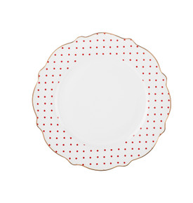 Karaca New Romantic Puantiyeli Servis Tabağı 27 cm Siyah 