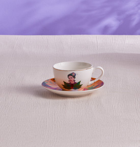 Karaca Frida Çay Fincanı Ve Tabağı Mor 220 Ml