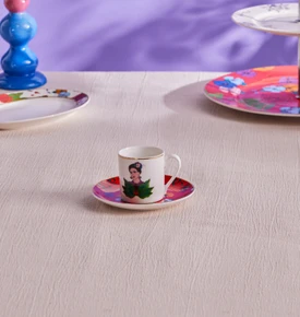 Karaca Frida Kahve Fincanı Ve Tabağı Mavi 90 Ml