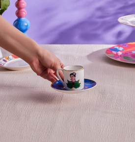 Karaca Frida Kahve Fincanı Ve Tabağı Mor 90 Ml
