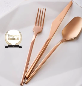 Jumbo 5100 Quartz Titanyum Gold 84 Parça 12 Kişilik Çatal Kaşık Bıçak Seti